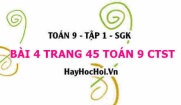 Bài 4 trang 45 Toán 9 tập 1 Chân trời sáng tạo
